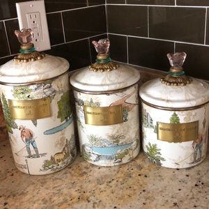 Mackenzie childs original canisters ( small, M, L)